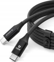Kabllo Orico CDX, USB-C në USB-C, 100W 5A, 1m, e zezë