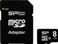 Kartë memorie Silicon Power MicroSDHC, 8GB