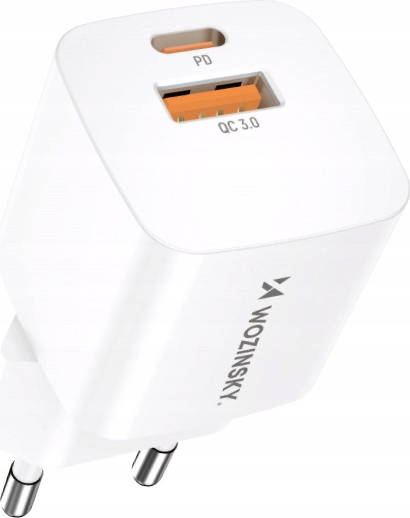 Karikues muri Wozinsky CMWCW, 20W, USB C dhe USB A, i bardhë