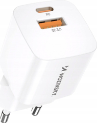 Karikues muri Wozinsky CMWCW, 20W, USB C dhe USB A, i bardhë