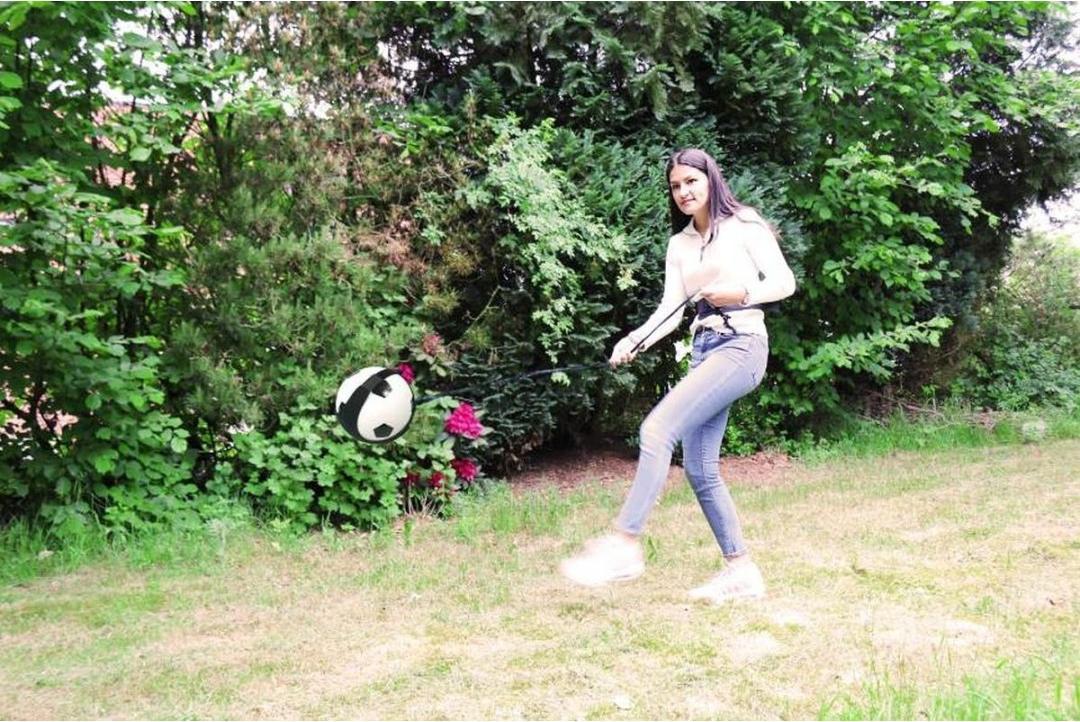 Pajisje stërvitore futbolli Best Sporting Shooty, për fëmijë, top rikthyes, shumëngjyrëshe