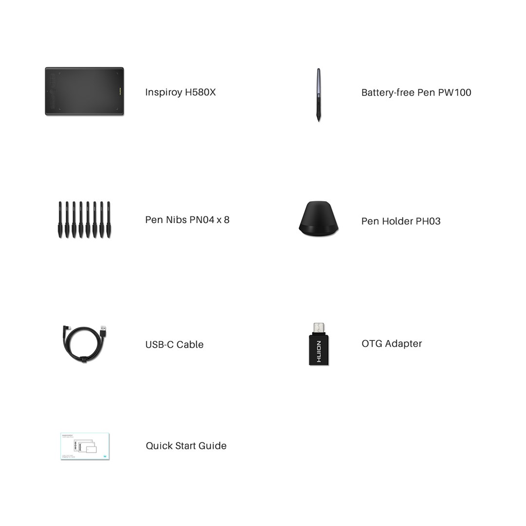 Tablet grafik Huion Inspiroy H580X