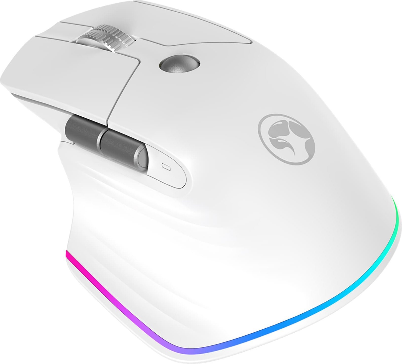 Maus wireless Marvo G803, optik 4000 DPI, me RGB, i bardhë