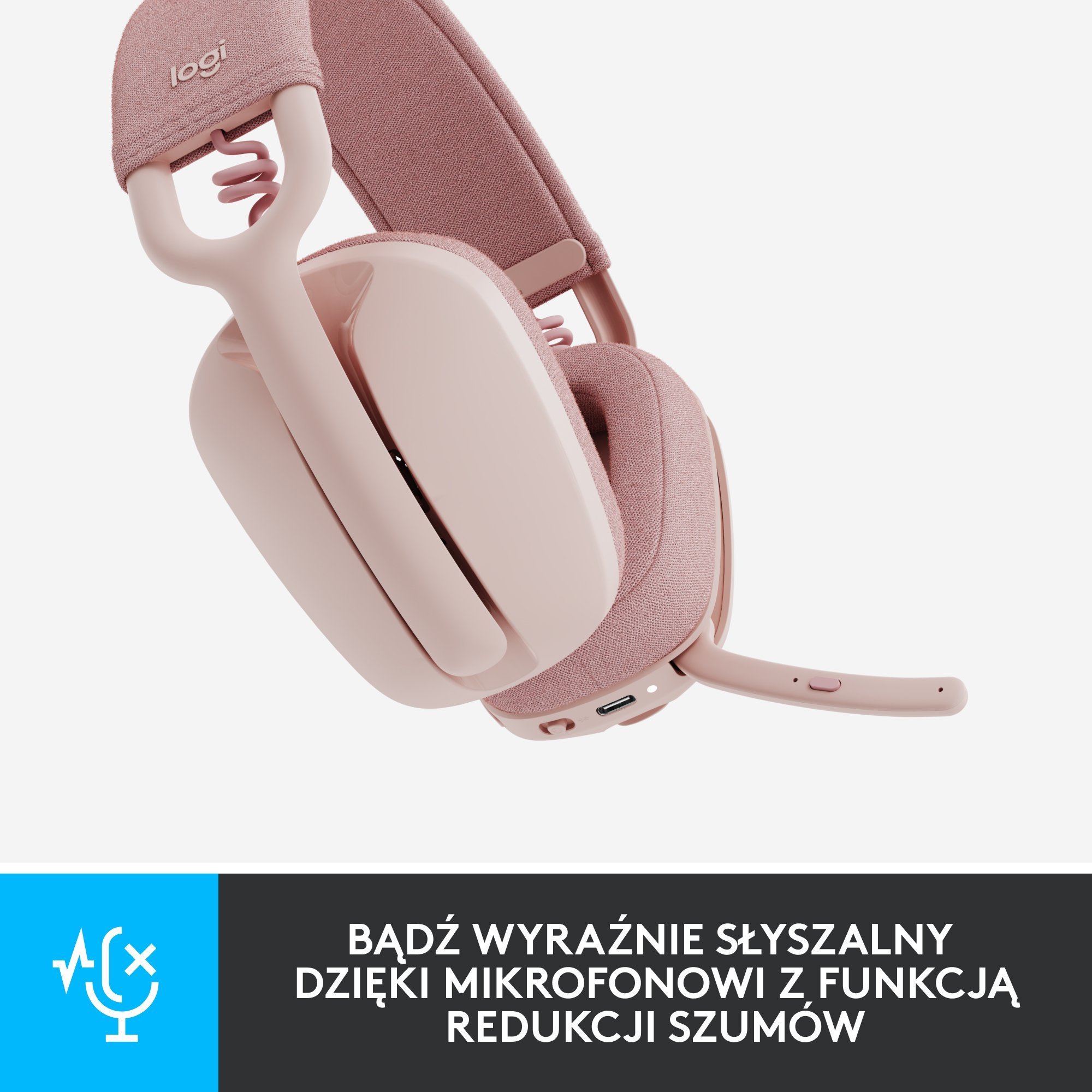 Set kufje dhe kamera web Logitech Zone Vibe 100 + C270, Bluetooth, HD 720p, gri