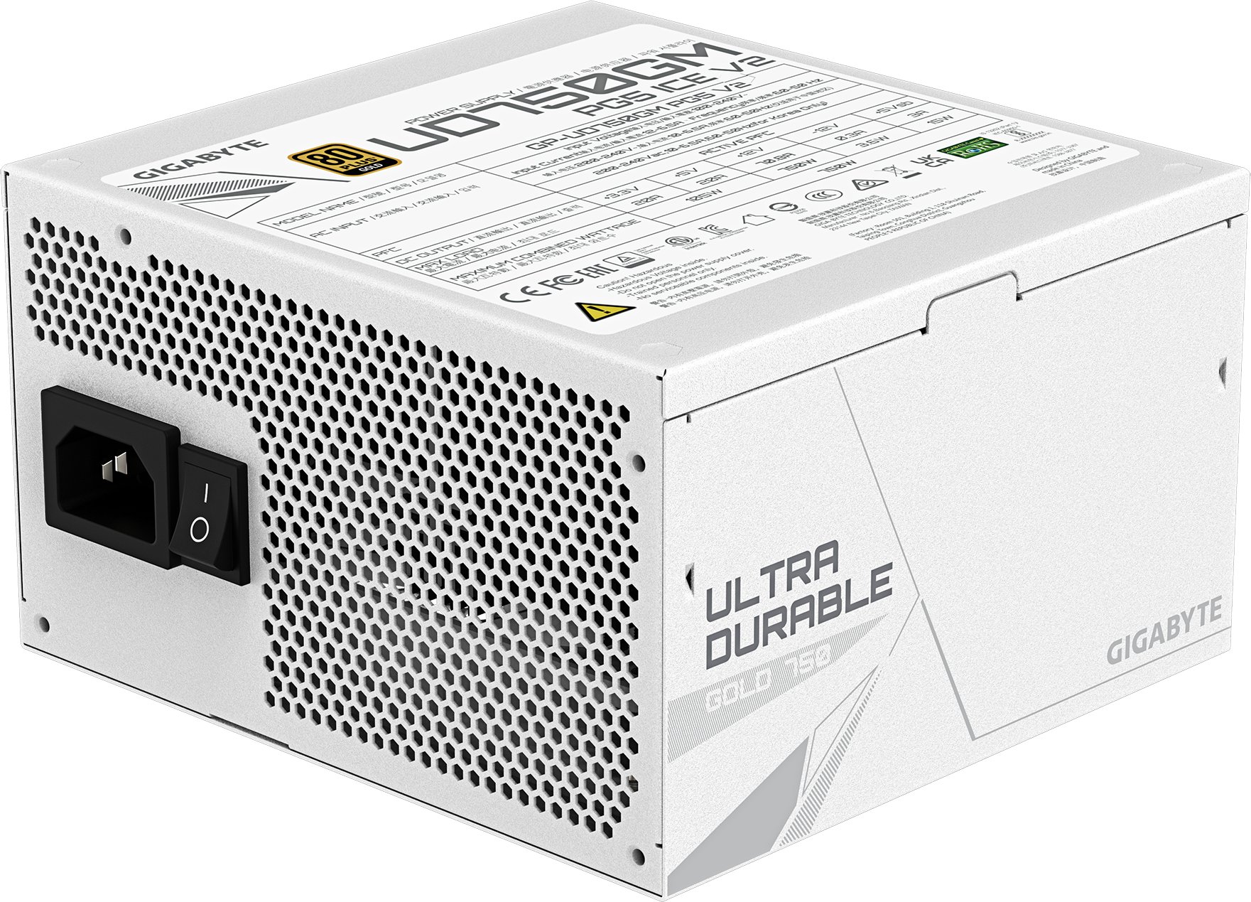 Furnizues energjie GIGABYTE UD750GM PG5 V2 ICE, 750W, 80 PLUS Gold, plotësisht modular 3