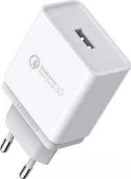 Полнач за ѕид Ugreen CD122, 18W Quick Charge 3.0, 1x USB A, бел