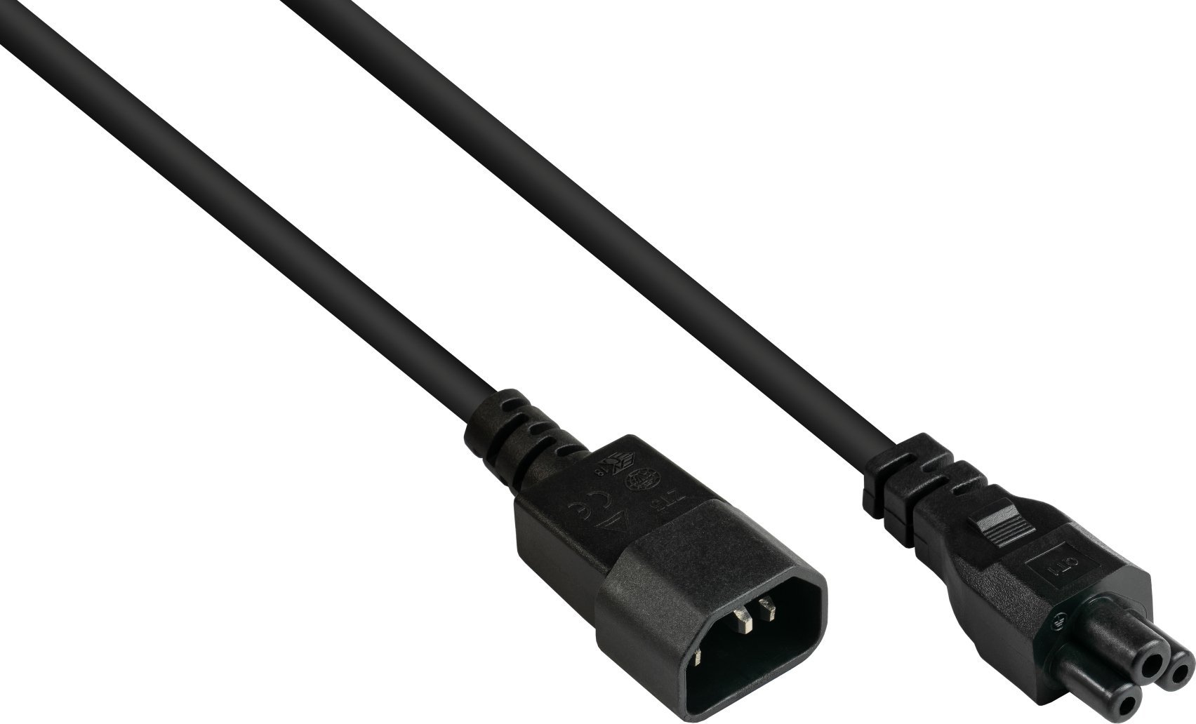 Kabllo zgjatuese fuqie Alcasa P1405 S050, 5 m, C14 në C5, e zezë