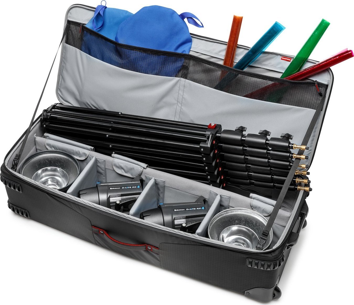 Organizues me rrota Pro Light LW-99-2, për pajisje fotografike, material i lehtë, i zi