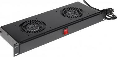 Panel ftohës për kabinet RACK Delta A19P-2W, 19", 1U, i zi