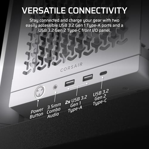 Kase PC CORSAIR FRAME 4000D RS ATX Mid Tower, 3 ventilatorë PWM, e bardhë