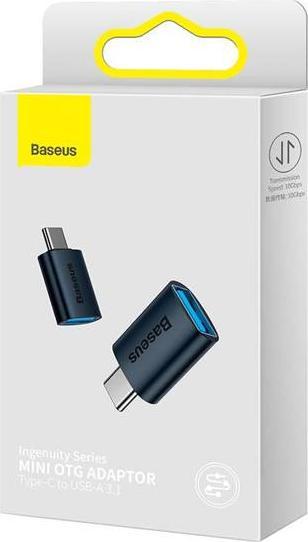 Adapter OTG Baseus Ingenuity ZJJQ000003, USB C në USB 3.1, 10 Gbps, blu