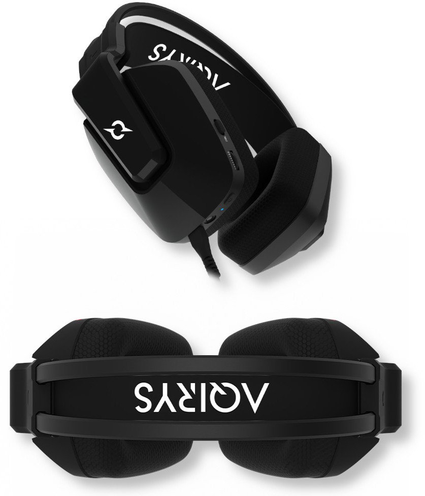 Kufje gaming AQIRYS ALYA 7.1 VS, me kabllo, audio virtuale 7.1, të zeza