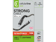 CELLULARLINE USB CABLE EXTREME USB-C TO LIGHTNING BLACK