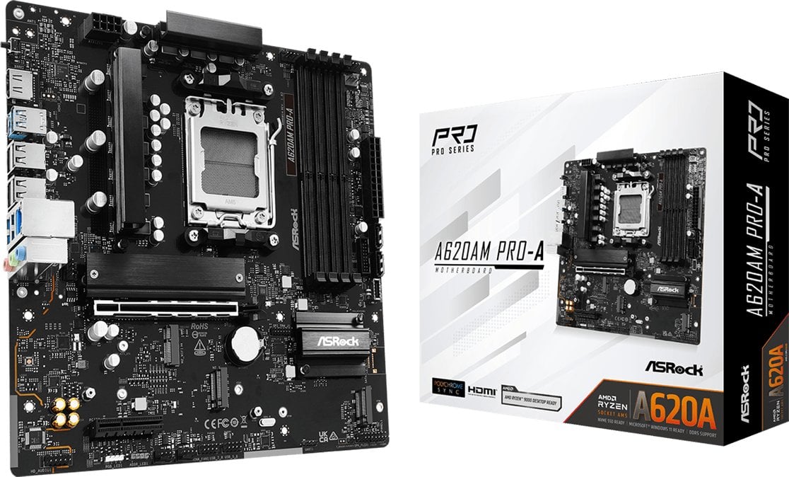 Motherboard ASRock A620AM PRO-a WIFI, Socket AM5, DDR5, Wi-Fi 6E