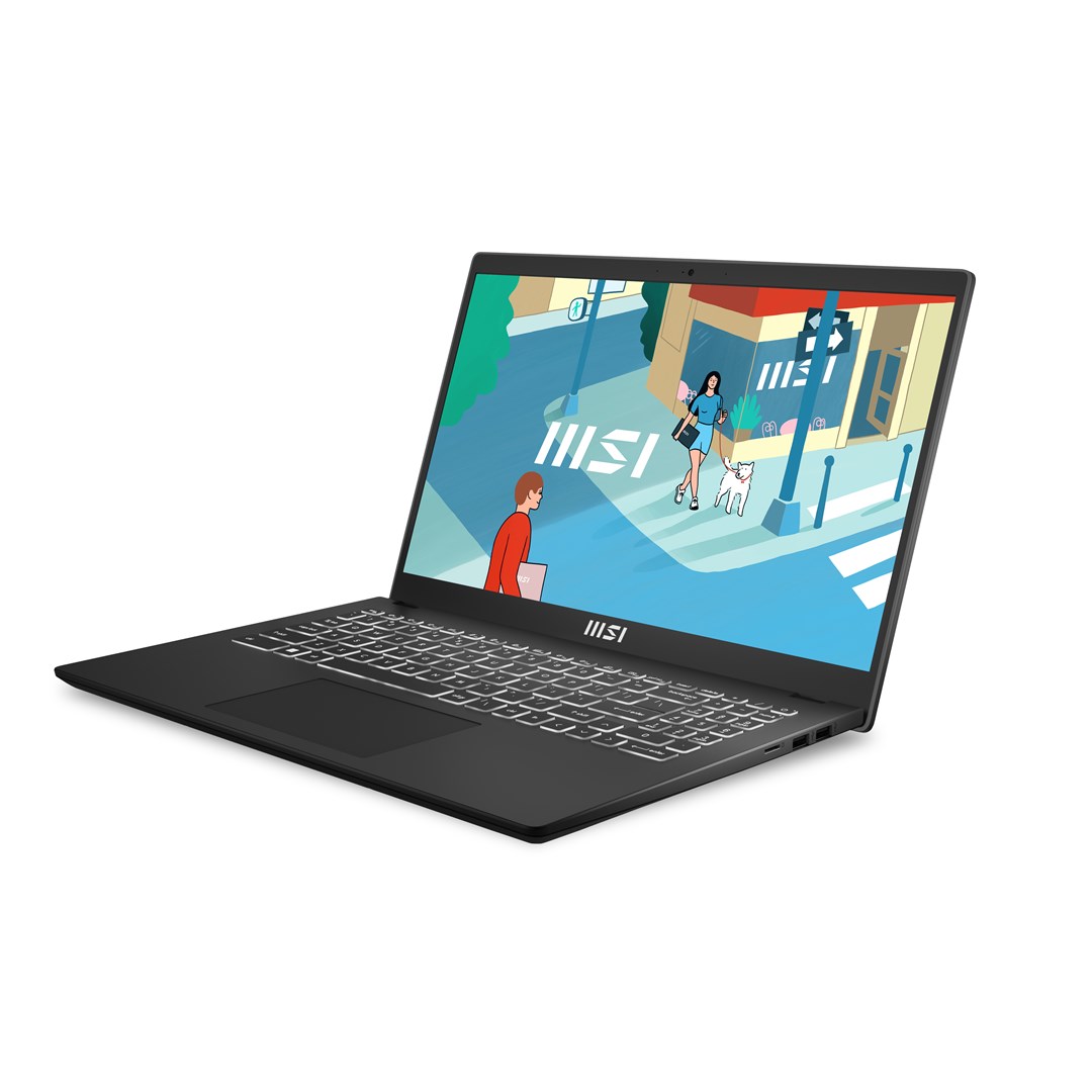 Лаптоп MSI Modern 15, 15.6", Intel i5-13420H, 16 GB RAM, 512 GB SSD, црн