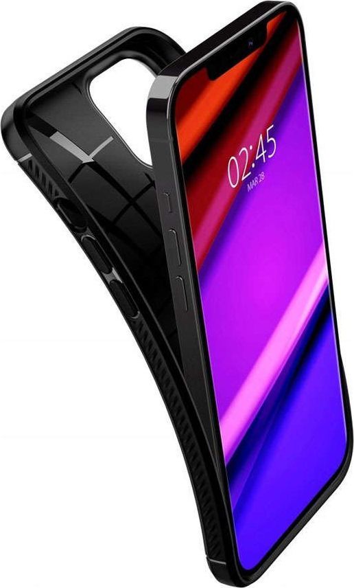 Mbrojtëse Spigen Rugged Armour për iPhone 12/12 Pro 6.1, e zezë mat
