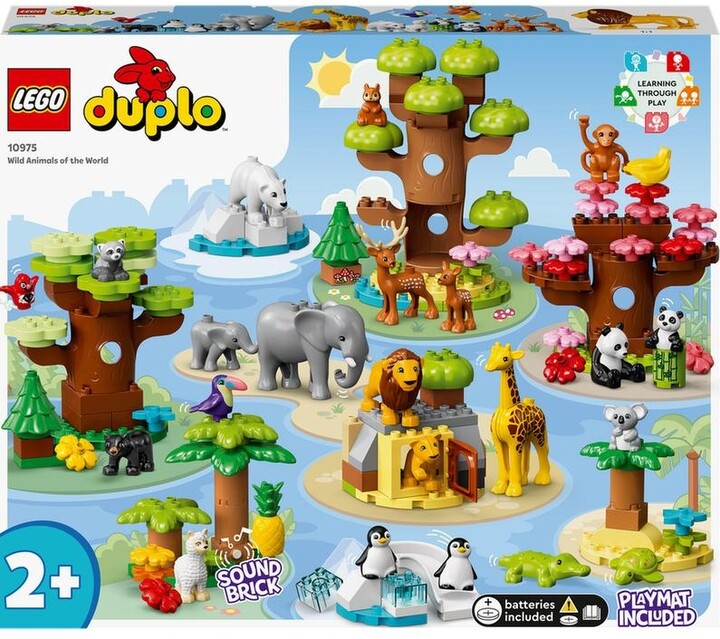Set lodër LEGO® DUPLO® 10975 Wild animals of the world, 143 pjesë