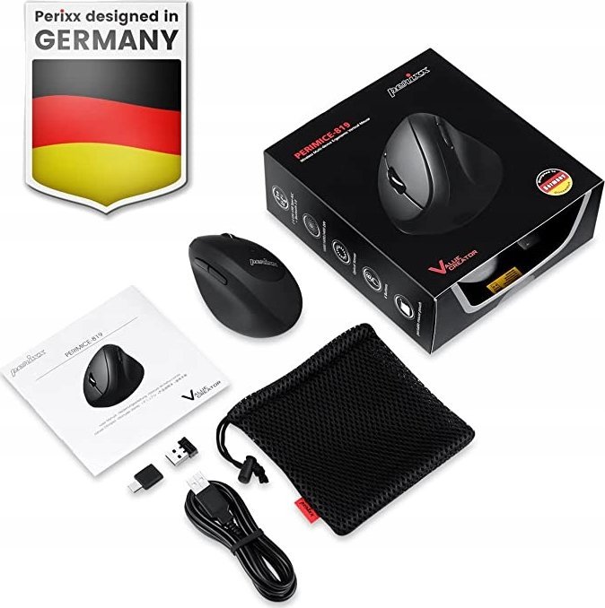 Maus vertikal Perixx PERIMICE-819, ergonomik, multi device, i zi