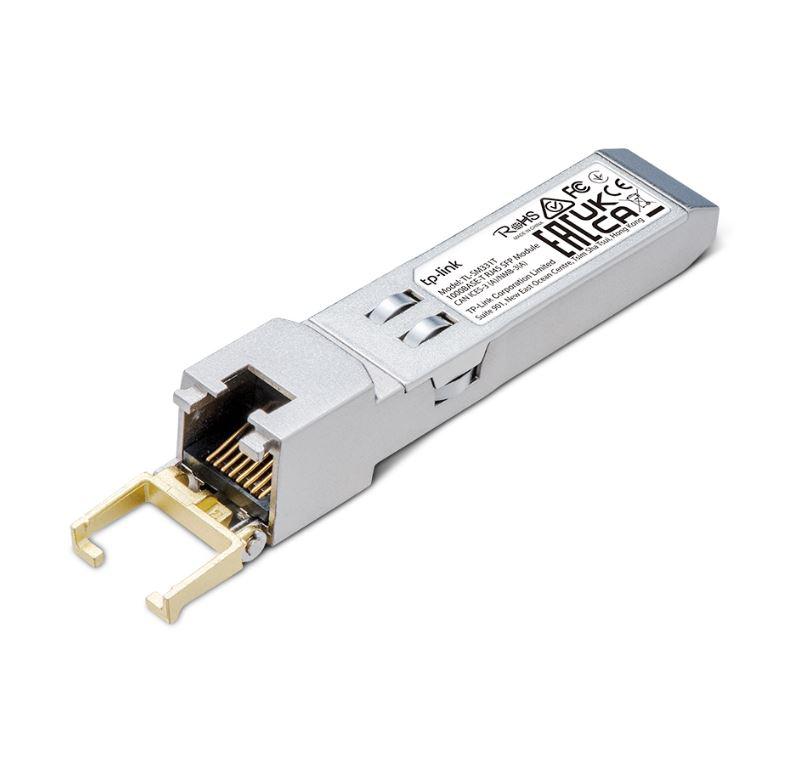 Modul transceiver TP-Link TL-SM311T, 1G SFP në RJ45, 1000Base-T, metalik