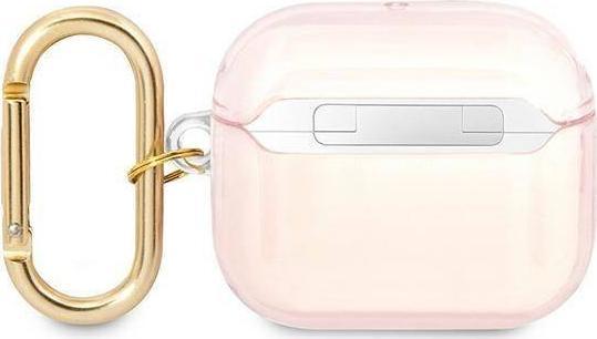 Заштитна навлака Guess Strap Collection за AirPods 3, со декоративен ремен, розова