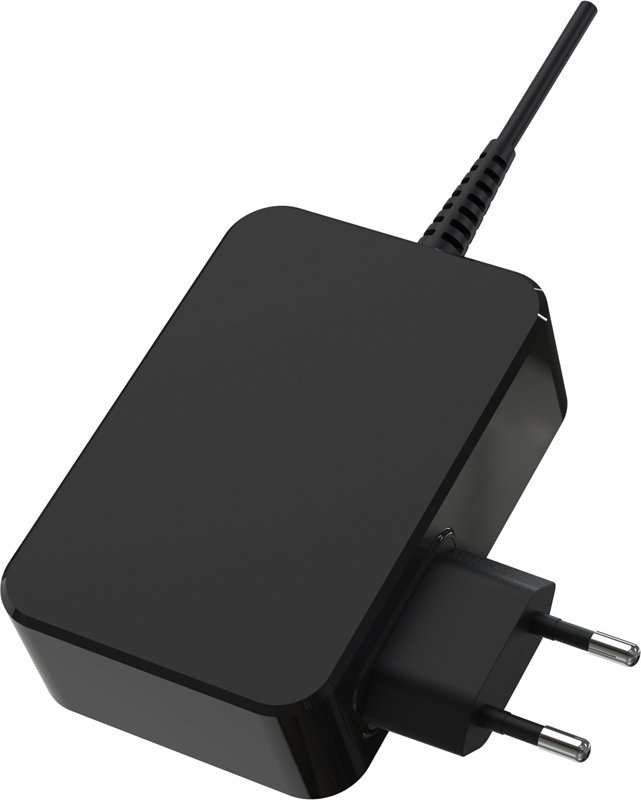 Karikues për laptop LC-Power LC-NB-GAN-90-C, 90W, GaN, i zi