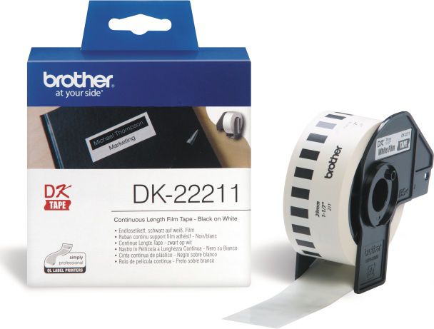 Kasetë film për printim Brother White Film, 29 mm, e bardhë