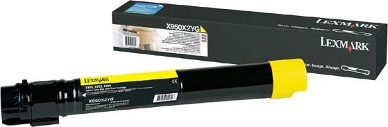 Toner Lexmark X950X2YG, i verdhë, origjinal