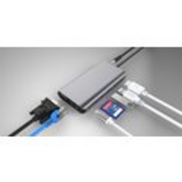 [OUTLET] Konvertues PremiumCord USB3.1 type-C në HDMI+VGA+RJ45+2xUSB3.0+SD card +3,5mm+PD charge, II