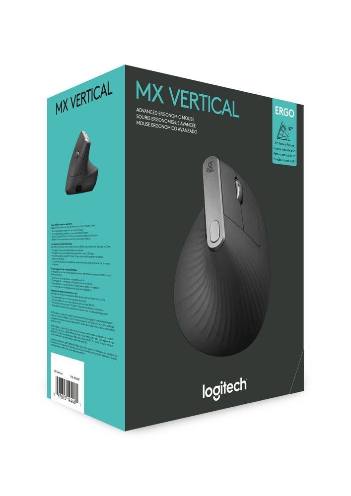 [OUTLET] Maus Logitech MX Vertical, RF Wireless+Bluetooth, ergonomik, i hirtë