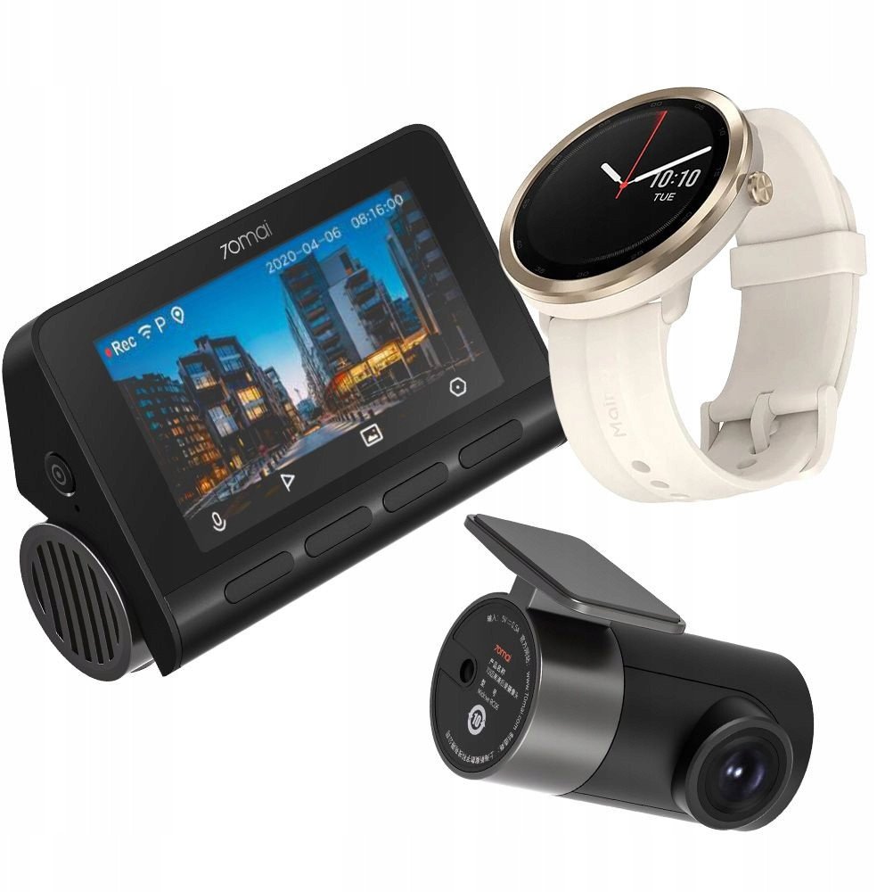 Set kamerë makine 70mai A800S 4K me RC06 dhe orë Maimo WT2001 GPS, ari
