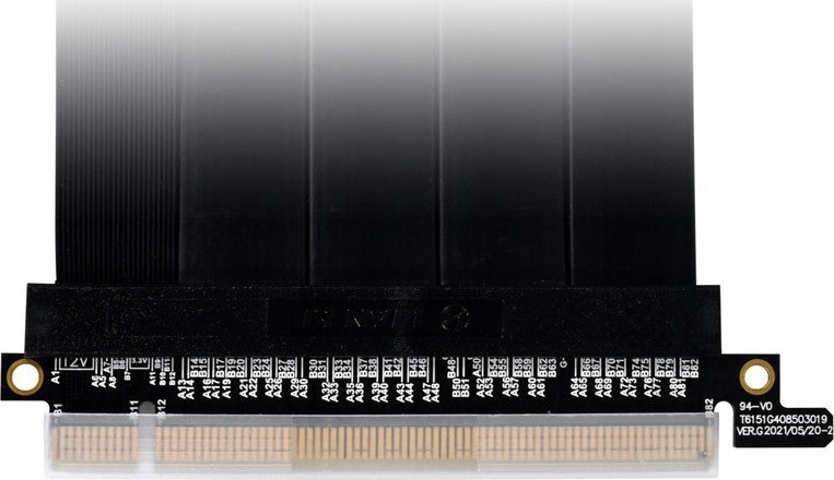 Kabllo riser PCIe Lian Li PW-PCIV-4-90X, PCIe 4.0 X16, 90 cm, e zezë