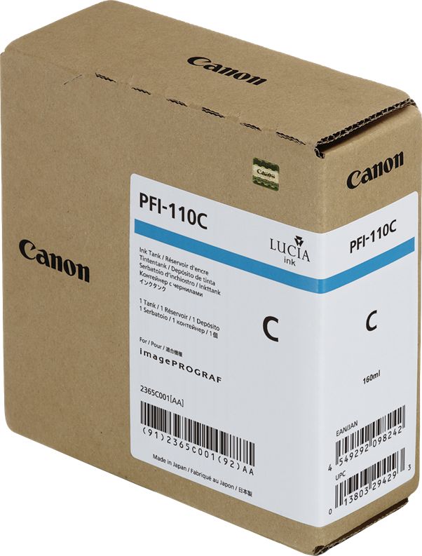 Boja printeri Canon PFI-110C, 160ml, cyan