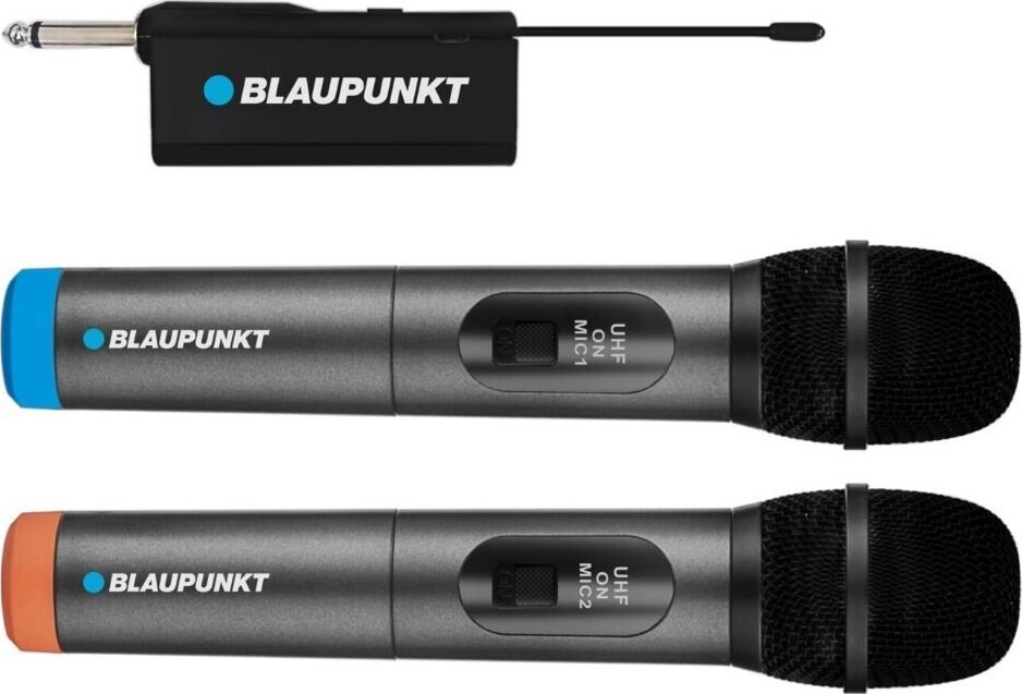 Mikrofonë wireless Blaupunkt WM60UDB, UHF, set me 2 copë, i zi