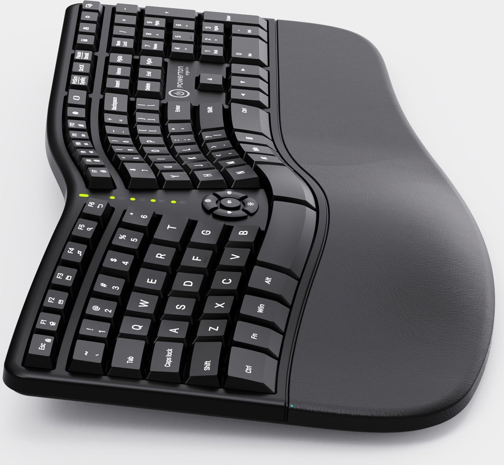 Tastierë Powerton ERGO LANA, ergonomike, me kabllo USB, CZ SK, e zezë