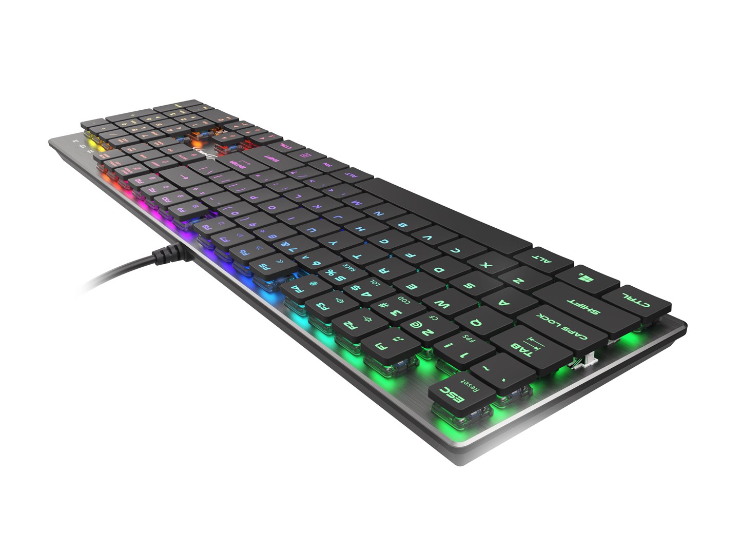 Tastierë lojërash Genesis Thor 420, Slim Content Blue, RGB, e zezë