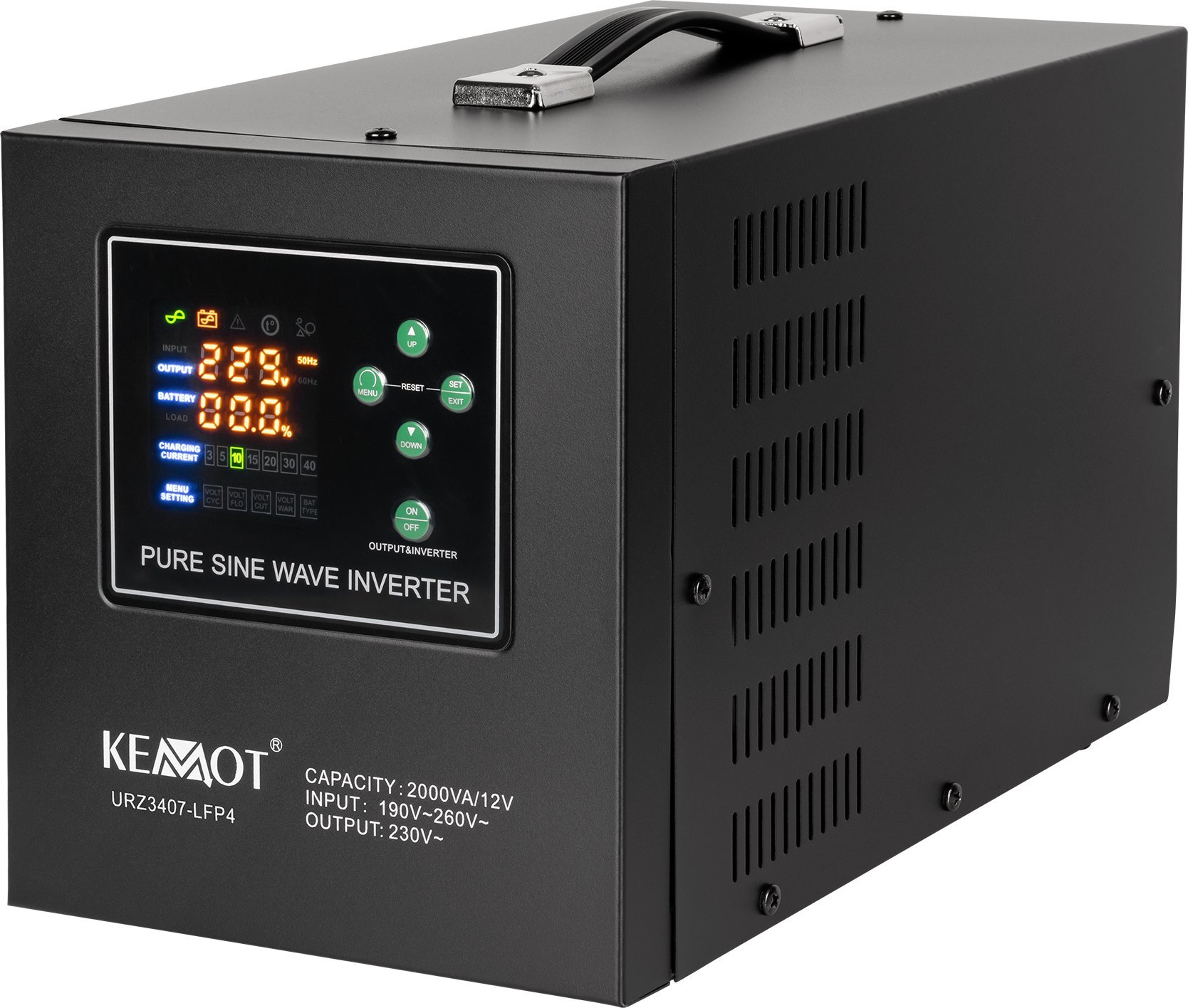 UPS Kemot PROsinus 2000 12 LFP4, 1200W 2000VA, 12V, gri