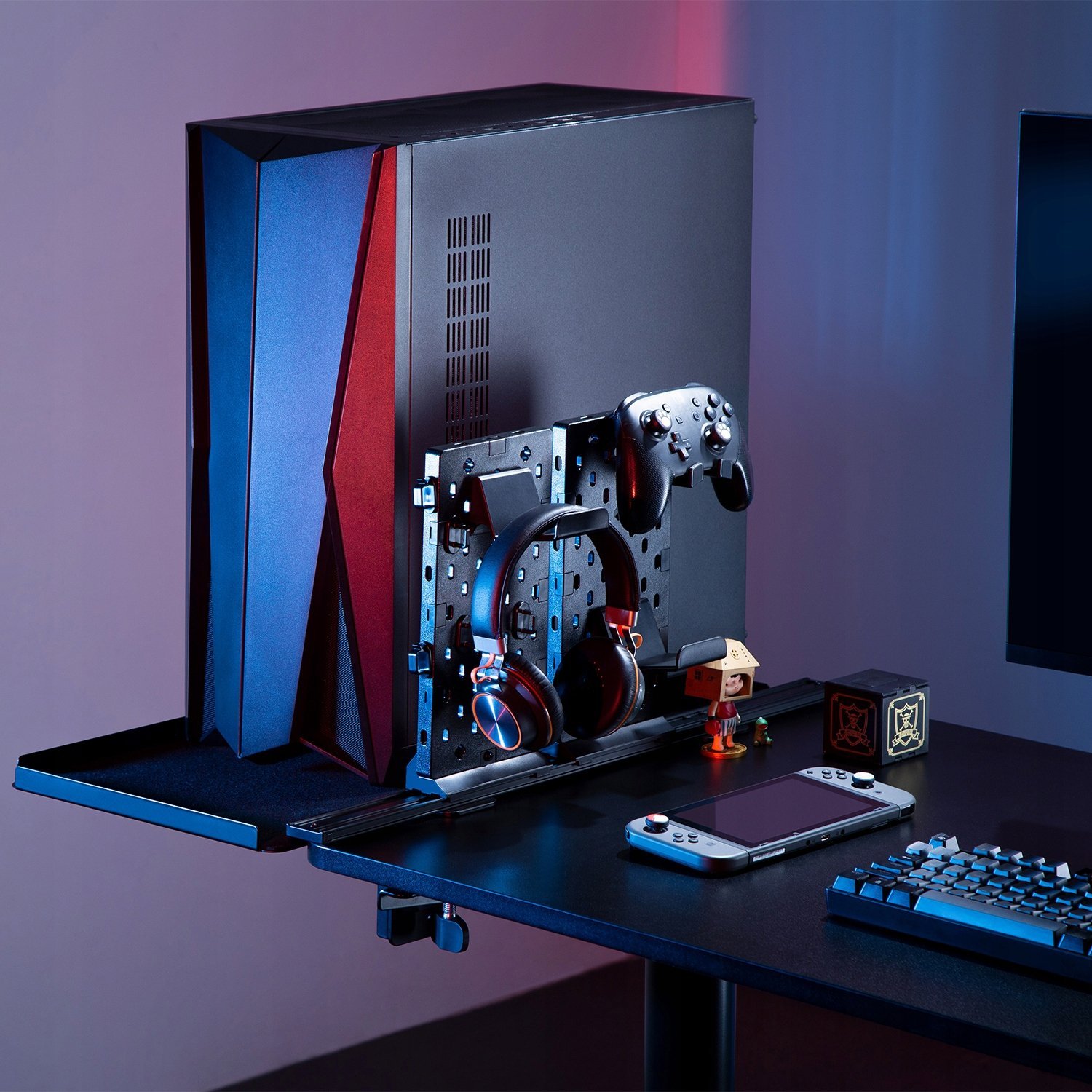 Shtesë tavoline NanoRS RS174, me mbajtës projektori, me varëse, e zezë