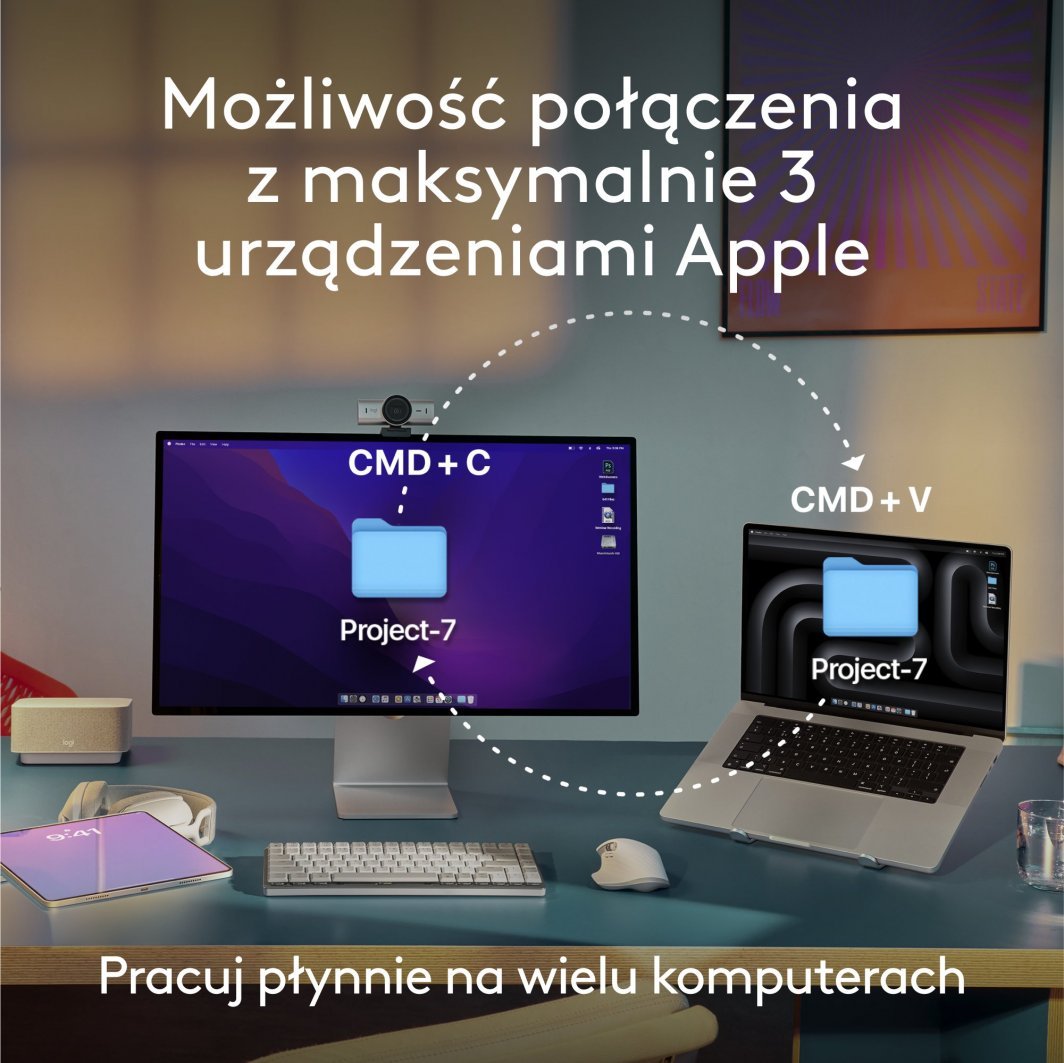 Tastierë Logitech MX, wireless, US INTL, e bardhë dhe e hirtë
