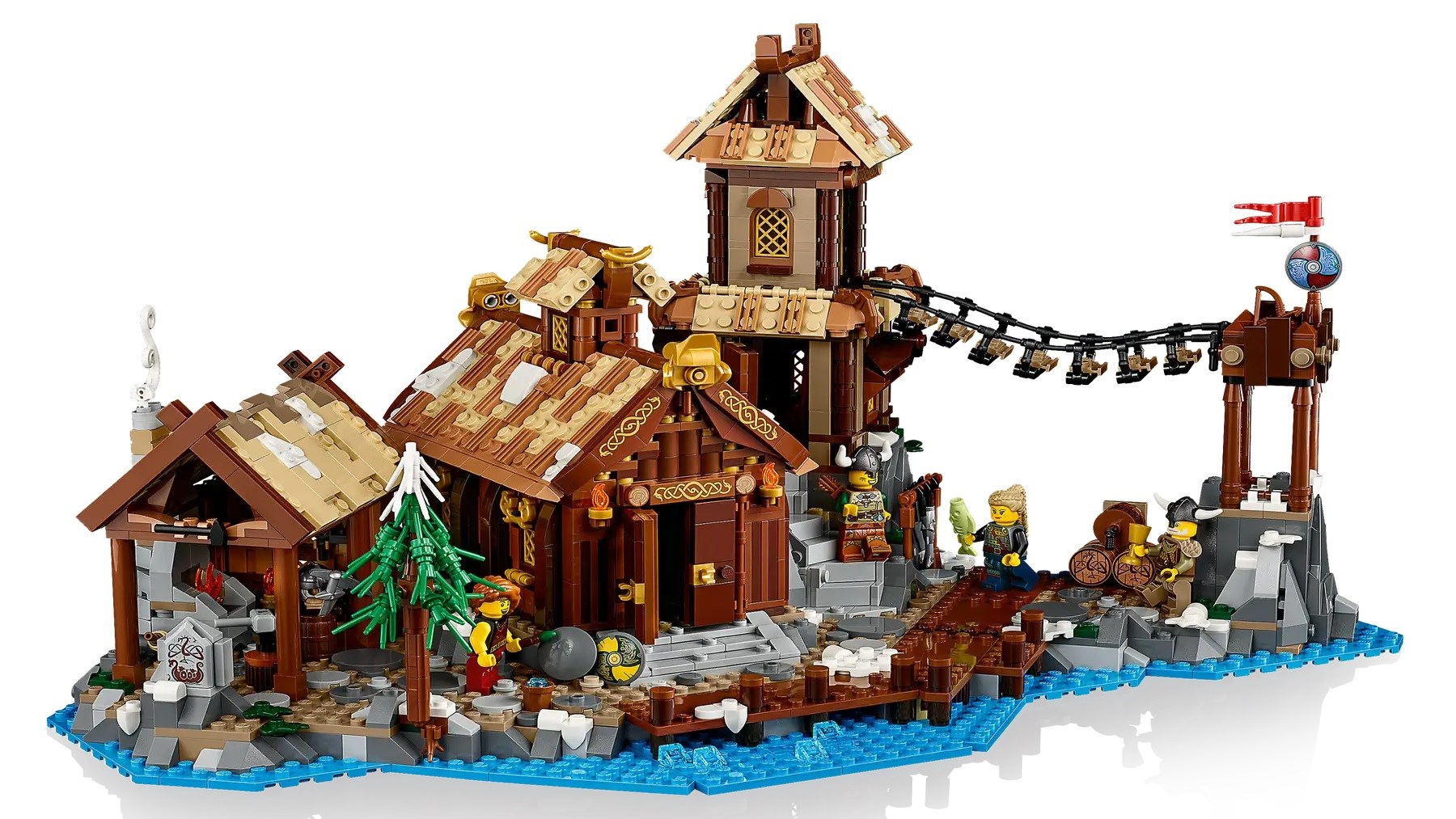 Lodër ndërtimi LEGO Ideas Viking Village 21343, mbi 2000 pjesë, shumëngjyrëshe