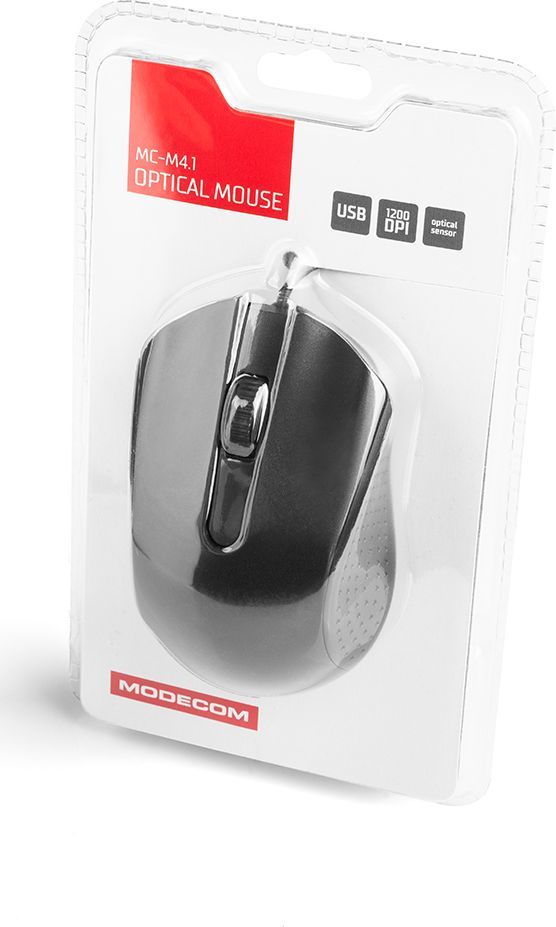 Maus Modecom M4.1, me kabllo, USB, i zi