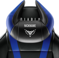 Jastëk për kokë Diablo Chairs Customized, Memory Foam, lëkurë HDS eco, zi blu