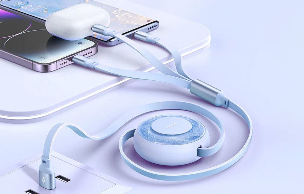 Kabllo USB Mcdodo CA-3570, 3 në 1, 1.2 m, 3 A, e zezë