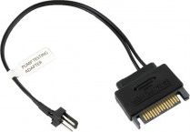 Kabllo adapter EK Water Blocks SATA 15-pin në 4-pin, 0.15m, i zi