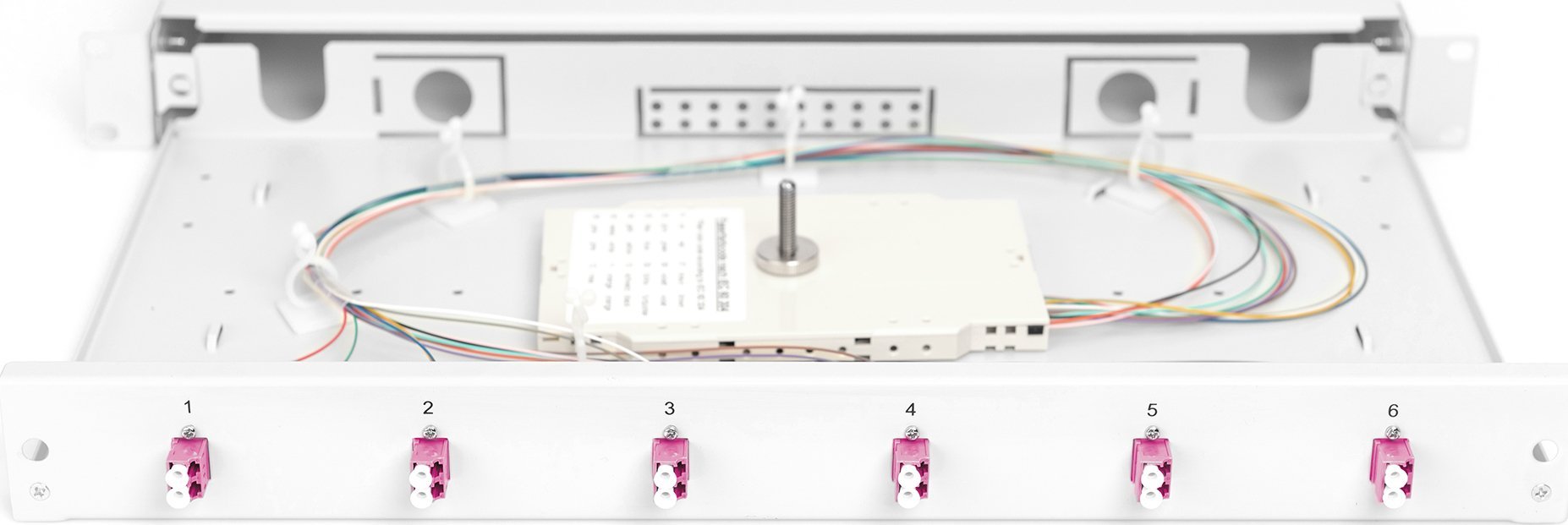 Kuti shpërndarëse optike Digitus DN-96330-4, 1U, 6 porta LC OM4, gri