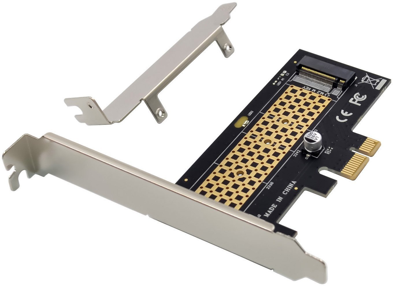 Kartë zgjeruese InLine PCI Express, për SSD NVMe M.2 Key M, PCIe 3.0 x1, e zezë