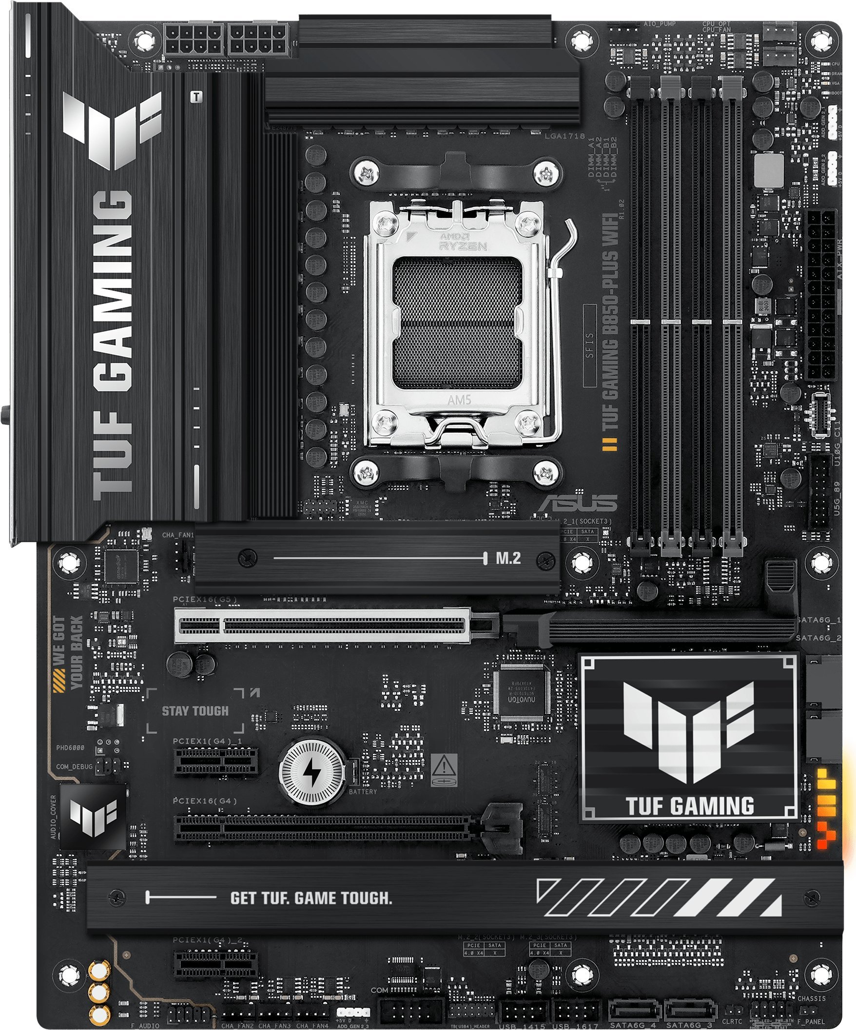 Pllakë amë ASUS TUF Gaming B850 Plus WIFI, socket AM5, ATX, me WiFi