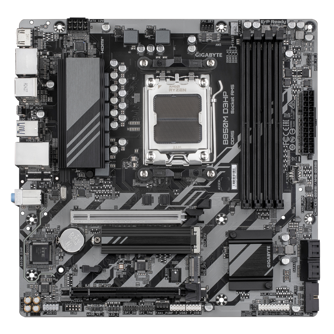 Pлоча на мајка GIGABYTE B850M D3HP, AMD AM5, DDR5, Micro ATX