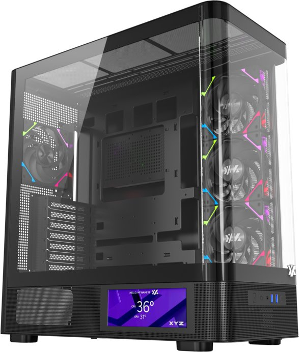 Kasa PC XYZ X-CS-QUANTUMPRO-B, ATX mATX Mini-ITX, A-RGB, e zezë