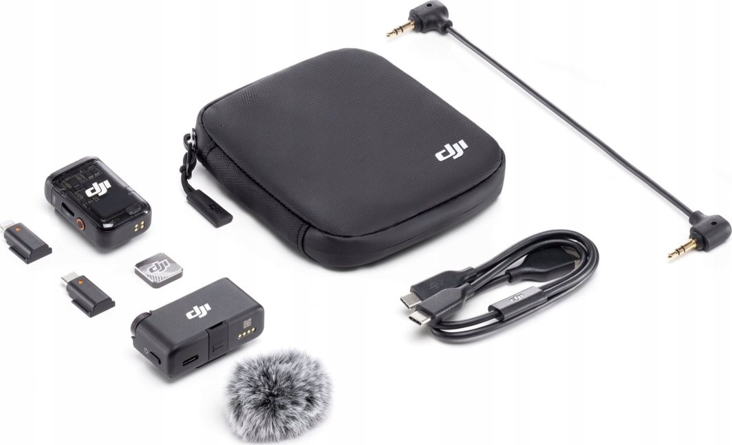 Sistem mikrofoni pa tela DJI Mic 2, 1TX 1RX, regjistrim 32 bit, i zi