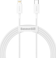 Kabllo Baseus CATLYS-B02, USB-C në Lightning, 1.5m, e bardhë